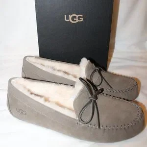 NIB UGG MEN\'S‎ SLIP ON SUEDE SHEARLING TIE SLIPPERS GRAY UGG | Shoes | Nib Ugg Mens Slip On Suede Shearling Tie  main image 3